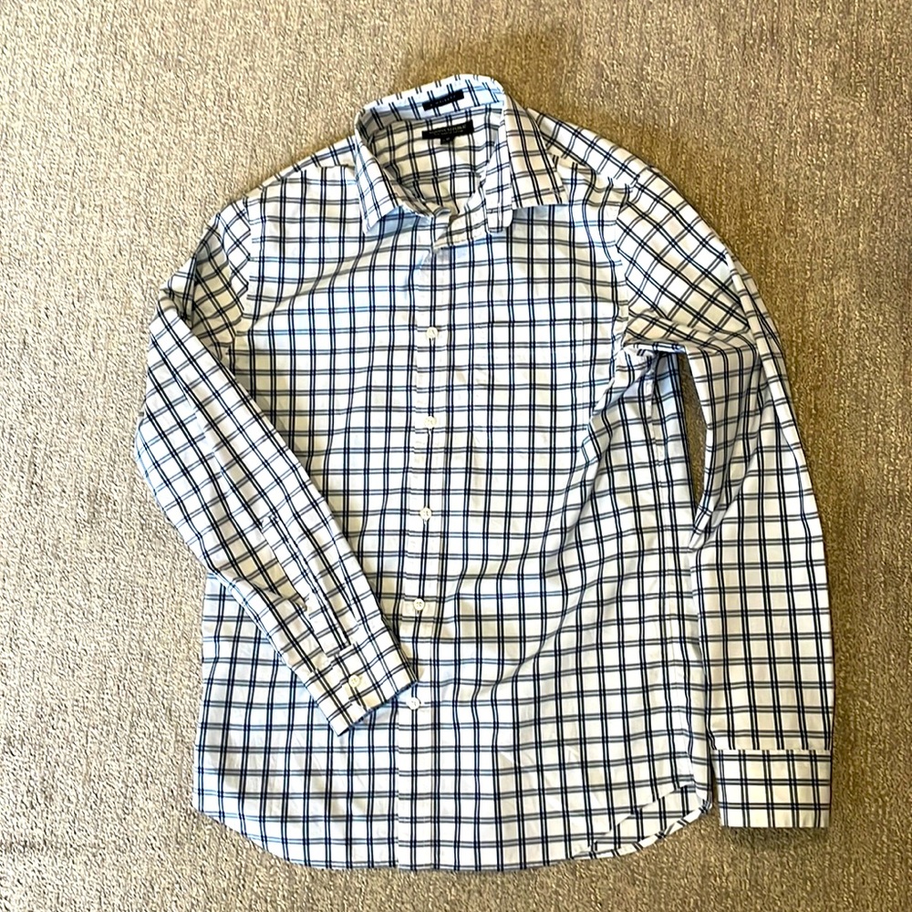 Banana Republic Slim Tech Stretch Cotton Dress Shirt Medium